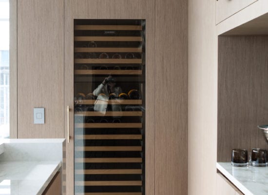 Beautiful self-contained wine refrigeration system flushed into a residential wall's homes is a feature you should incorporate in a wine cellar design. Read more to find out how to elevate your wine cellar build in this article by FrankFranco Architects.