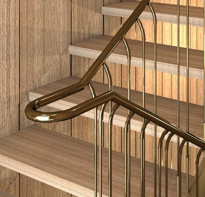 A digital staircase rendering designed by FrankFranco Architects to use on custom home builds. Here's how virtual reality is affecting design.